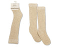 Unisex Ribbed Knee High Socks- Taupe