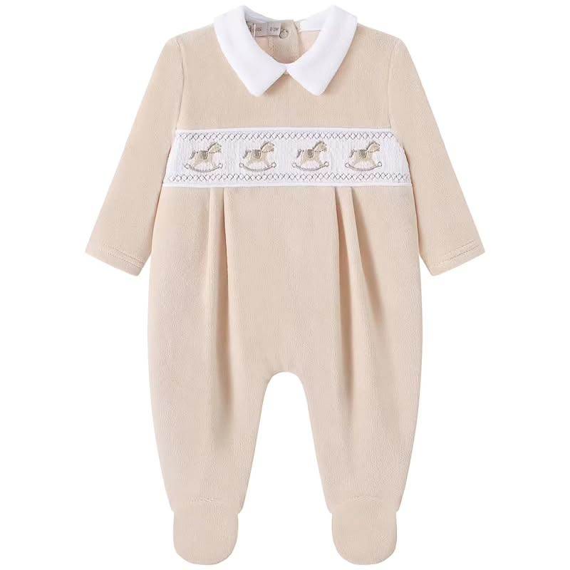 Rocky Horse Babygrow - Beige