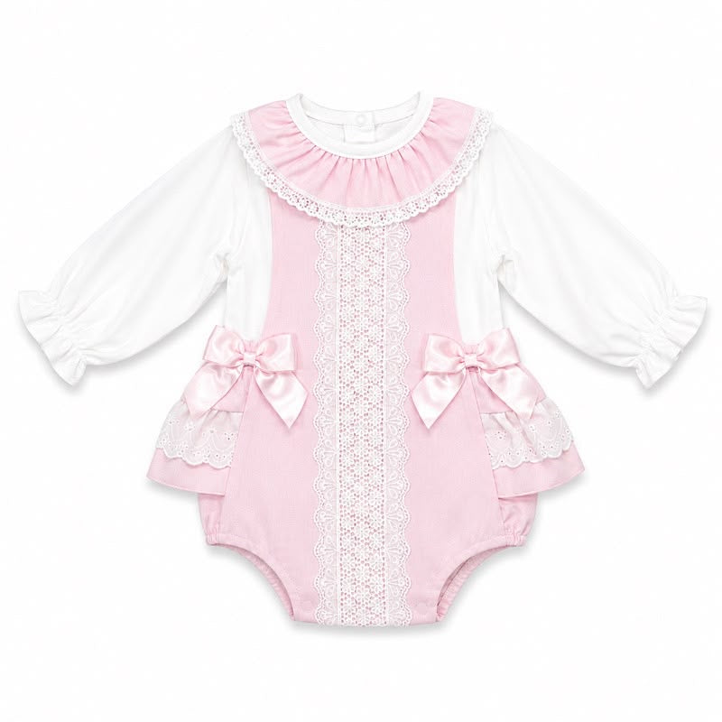 Elegant Lace Baby Romper Fruit De Ma Passion - Pink