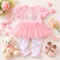 Cat Floral Print 2pc Set
