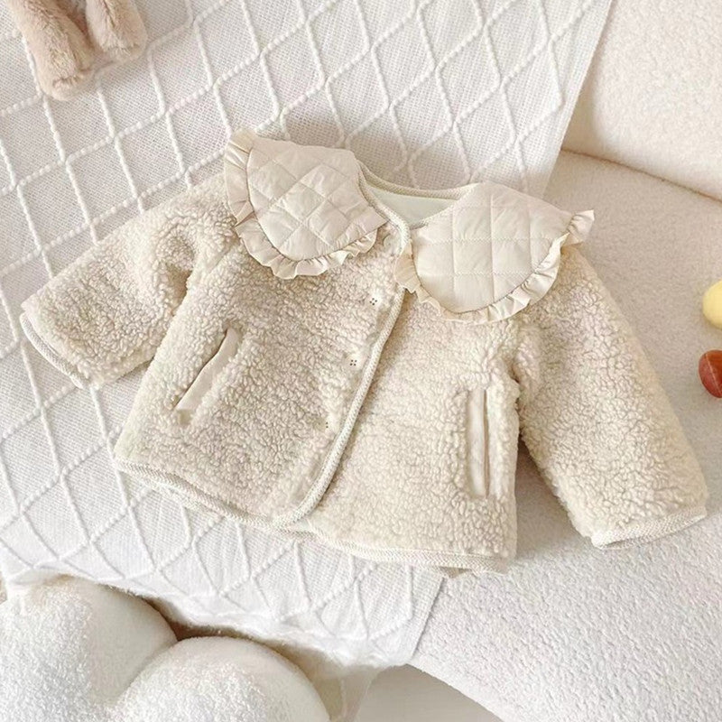 Fleece Oversized Collar Jacket