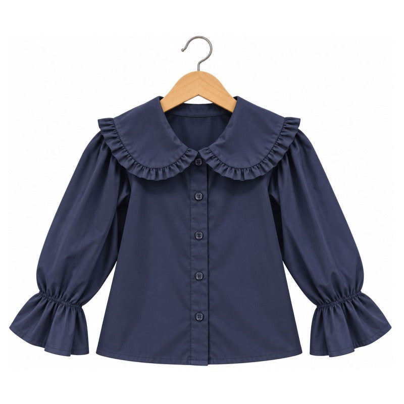 Long Sleeved Collared Blouse