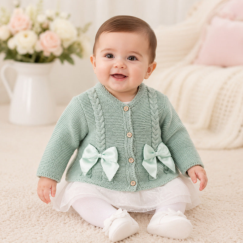 Double Bow Knit Cardigan