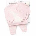Bonjour Bebe Bunny Knit 4pc Layette Set - Pink
