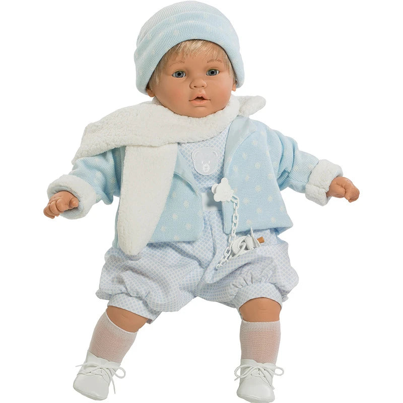 Berbesa Baby Boy Doll with Blue Outfit