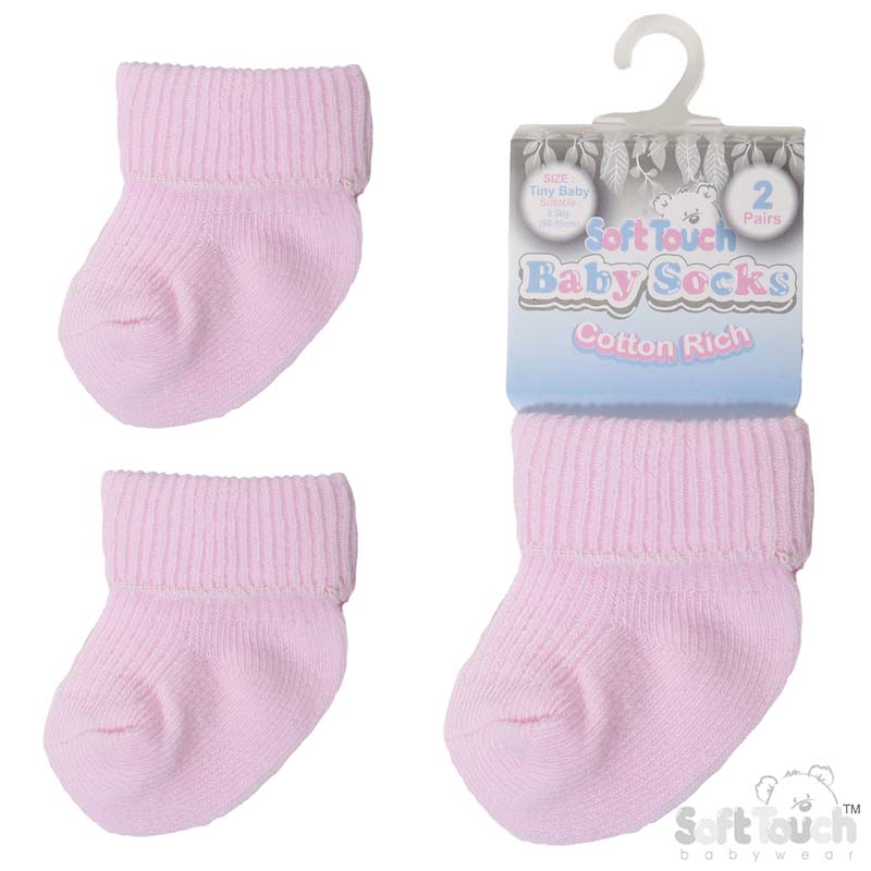Soft Touch Premature Infant Socks - Pink