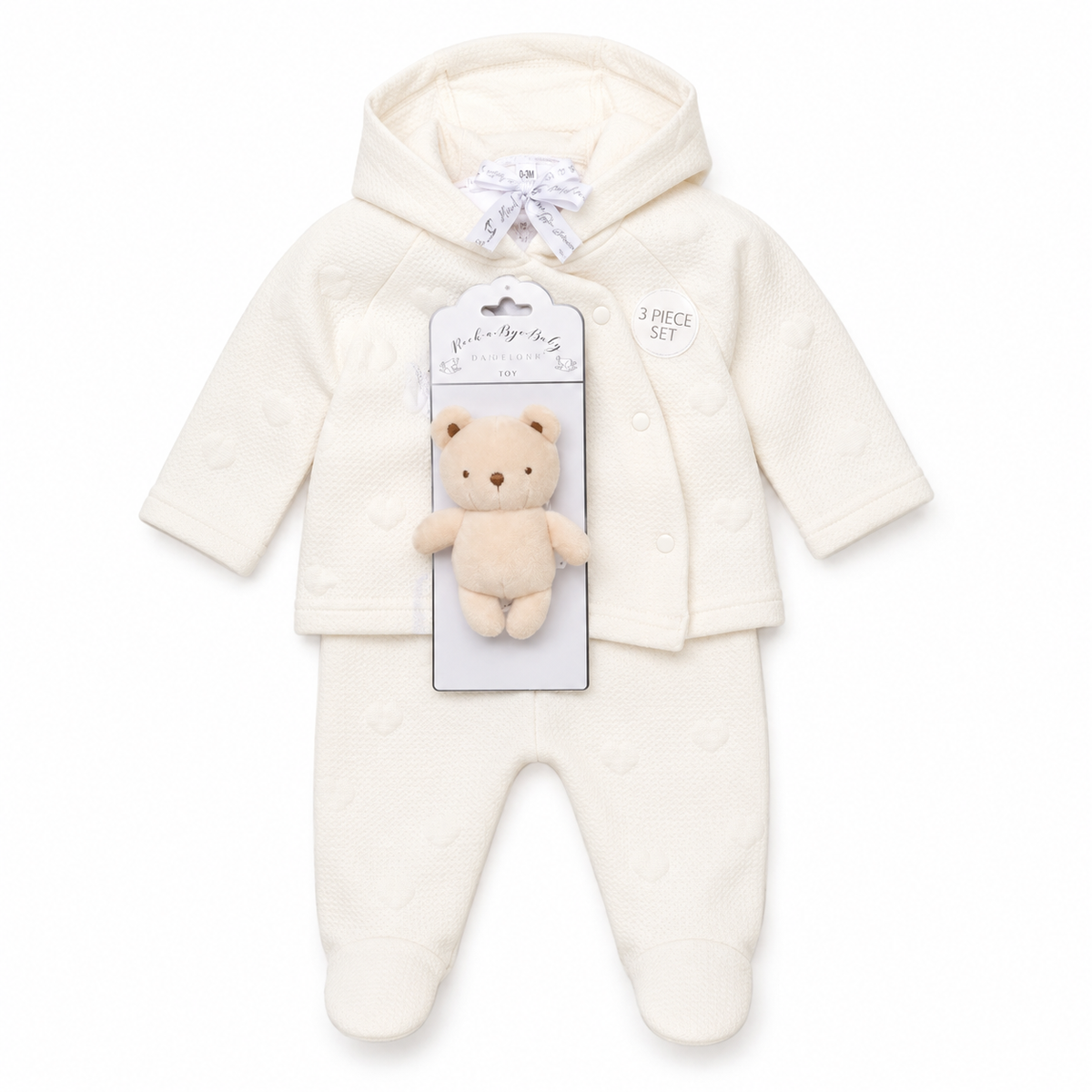 Unisex Baby 3 Piece Hooded Jacket & Trouser Set