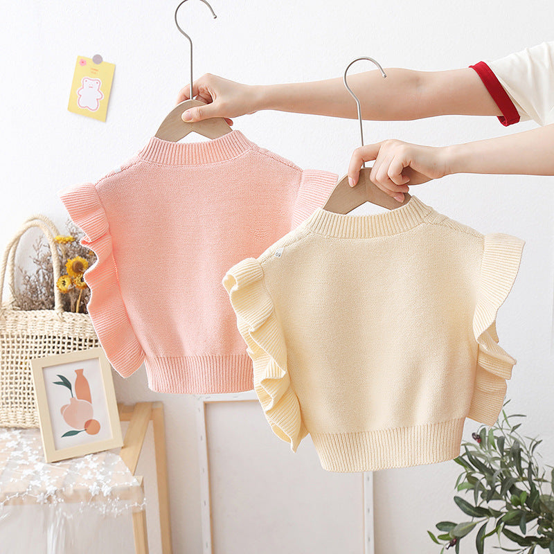 Sleeveless Ruffle Jumper - Pink
