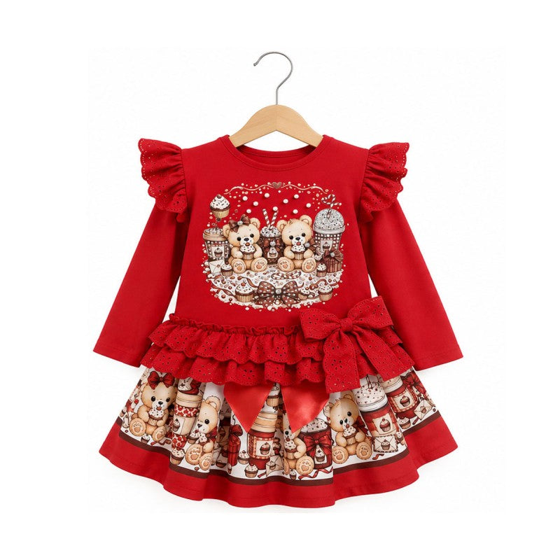 Red Teddy Skirt Set
