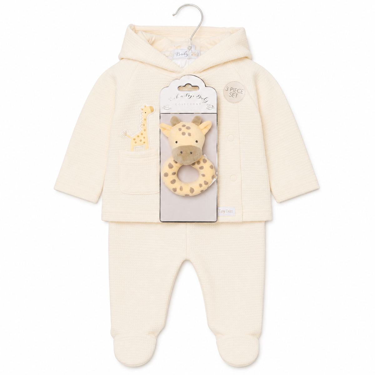 Unisex Baby Hooded Jacket & Footed Trouser Set