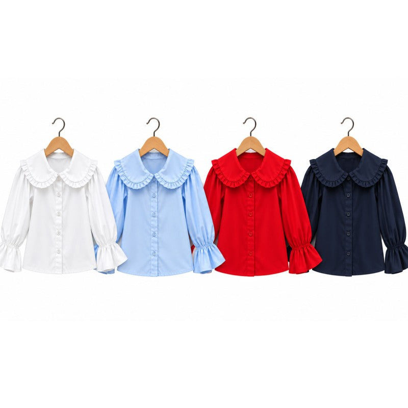 Long Sleeved Collared Blouse