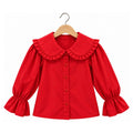 Long Sleeved Collared Blouse