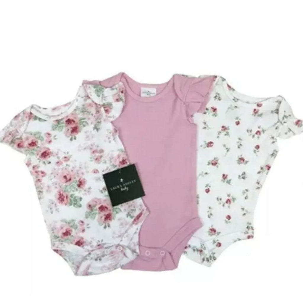 Laura Ashley 3pc Baby Vests