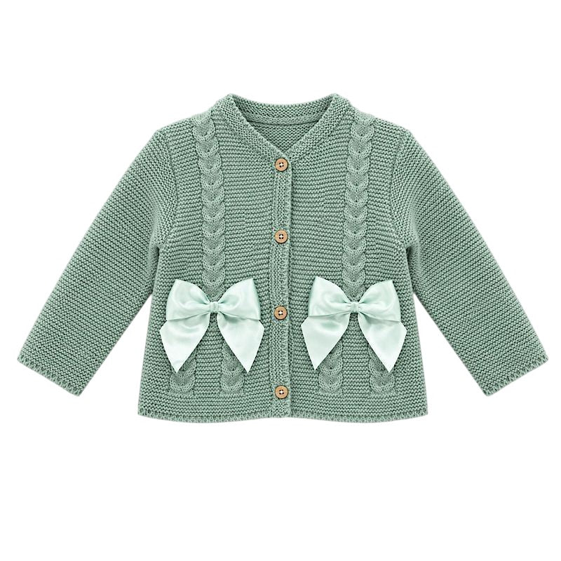 Double Bow Knit Cardigan