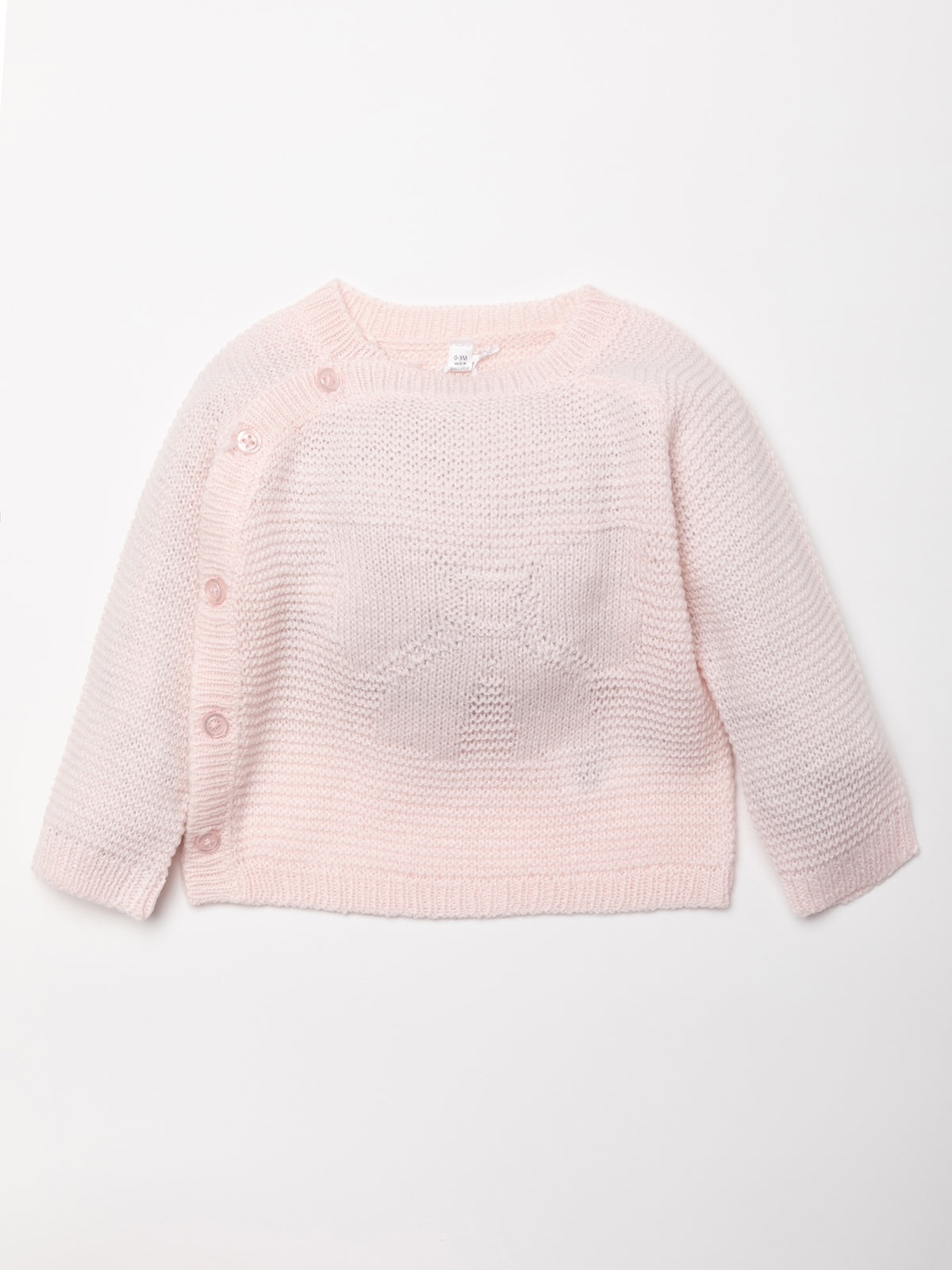 Bonjour Bebe Bow Knit 4pc Layette Set - Baby Pink