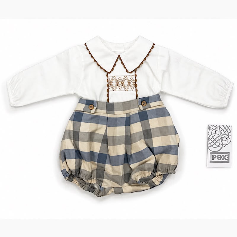 Baby Boys Check Bloomer & Shirt Set