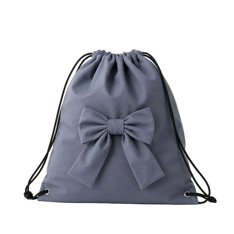 Bow Drawstring School Bag