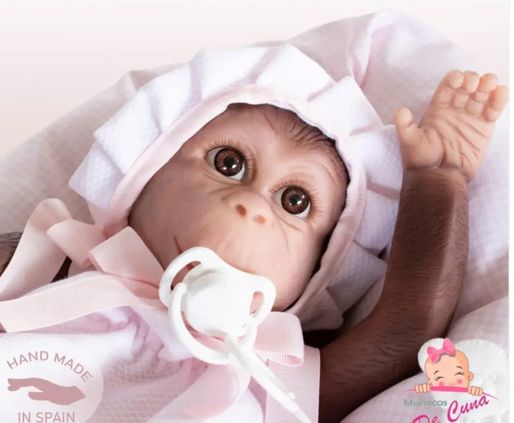 Reborn Silicone Feel Monkey - Pink Dress