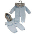 Knitted Pramsuit Coat - Blue