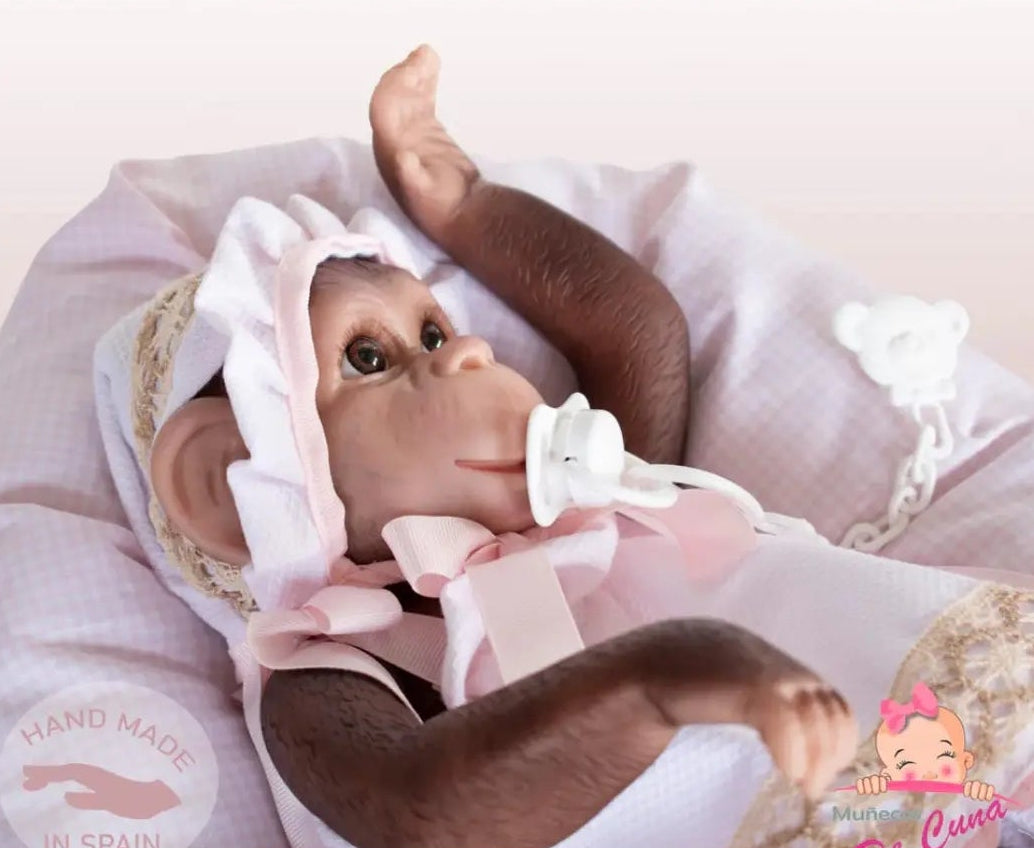 Reborn Silicone Feel Monkey - Pink Dress