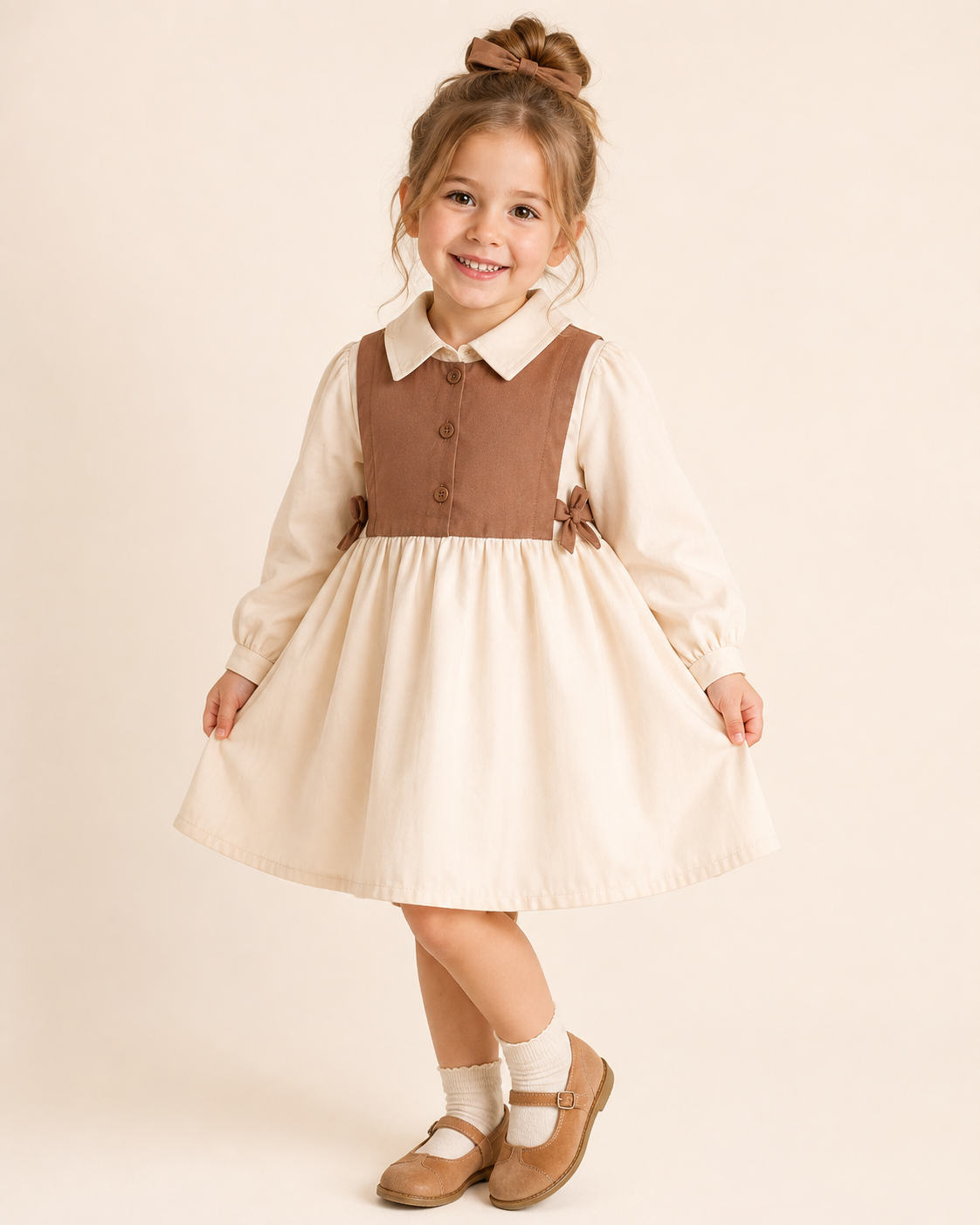 Panel Collar Dress