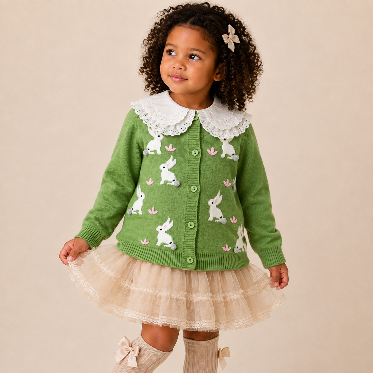 Green Bunny Cardigan