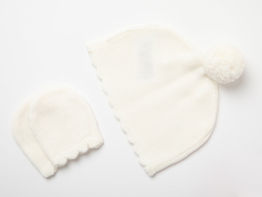 Bonjour Bebe Bunny Knit 4pc Layette Set - Ivory