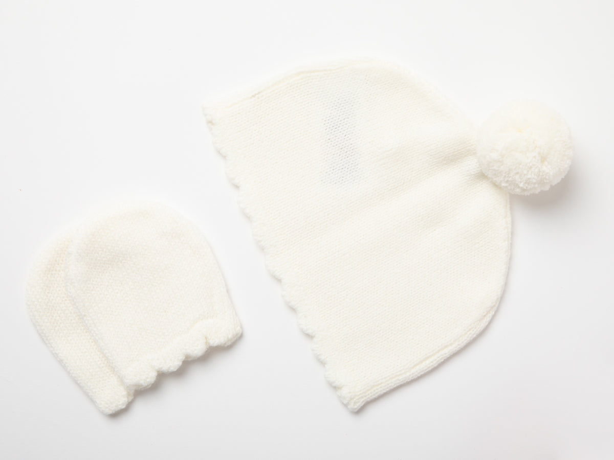 Bonjour Bebe Bunny Knit 4pc Layette Set - Ivory