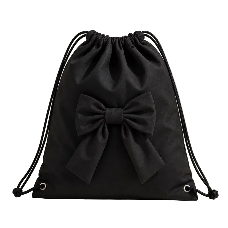 Bow Drawstring School Bag