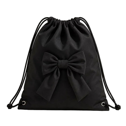 Bow Drawstring School Bag
