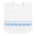 B/Blue Woven Laced Ribbon Bib (One Size)