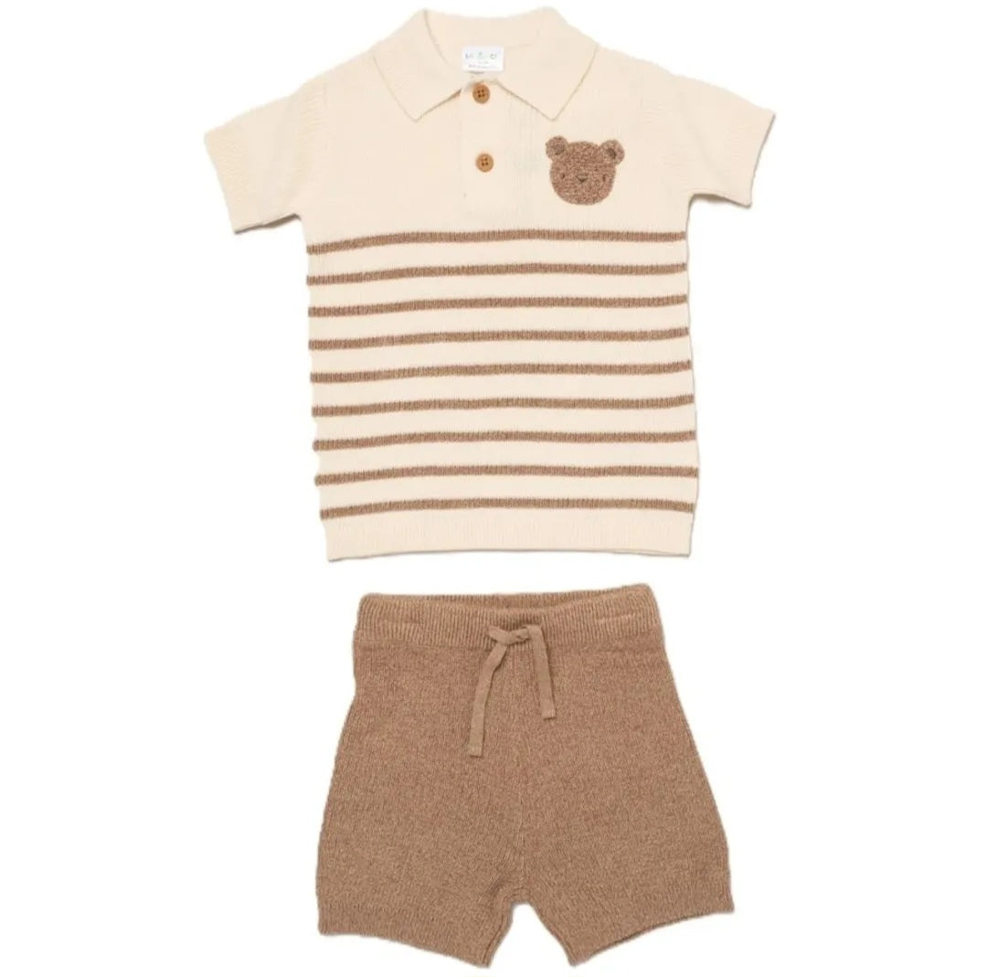 Knitted Bear Short Set