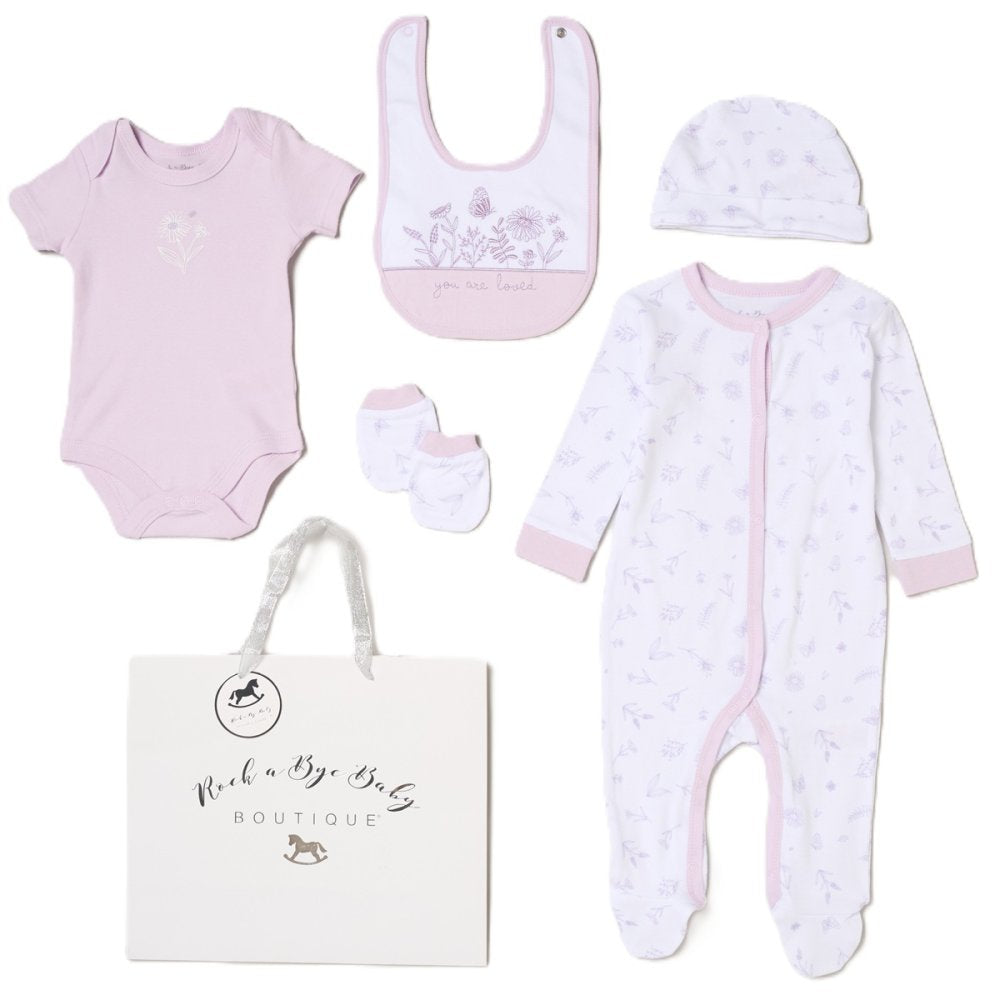Floral 6 Piece Mesh Bag Gift Set